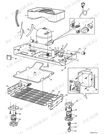 Взрыв-схема холодильника Aeg Electrolux S85582DT - Схема узла Section 6